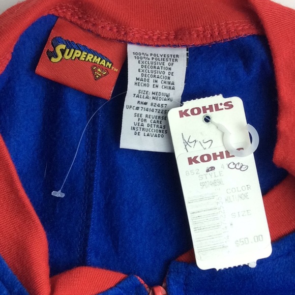 DC Comics New Adult Superman Costume Lounge Sz M - Picture 7 of 7
